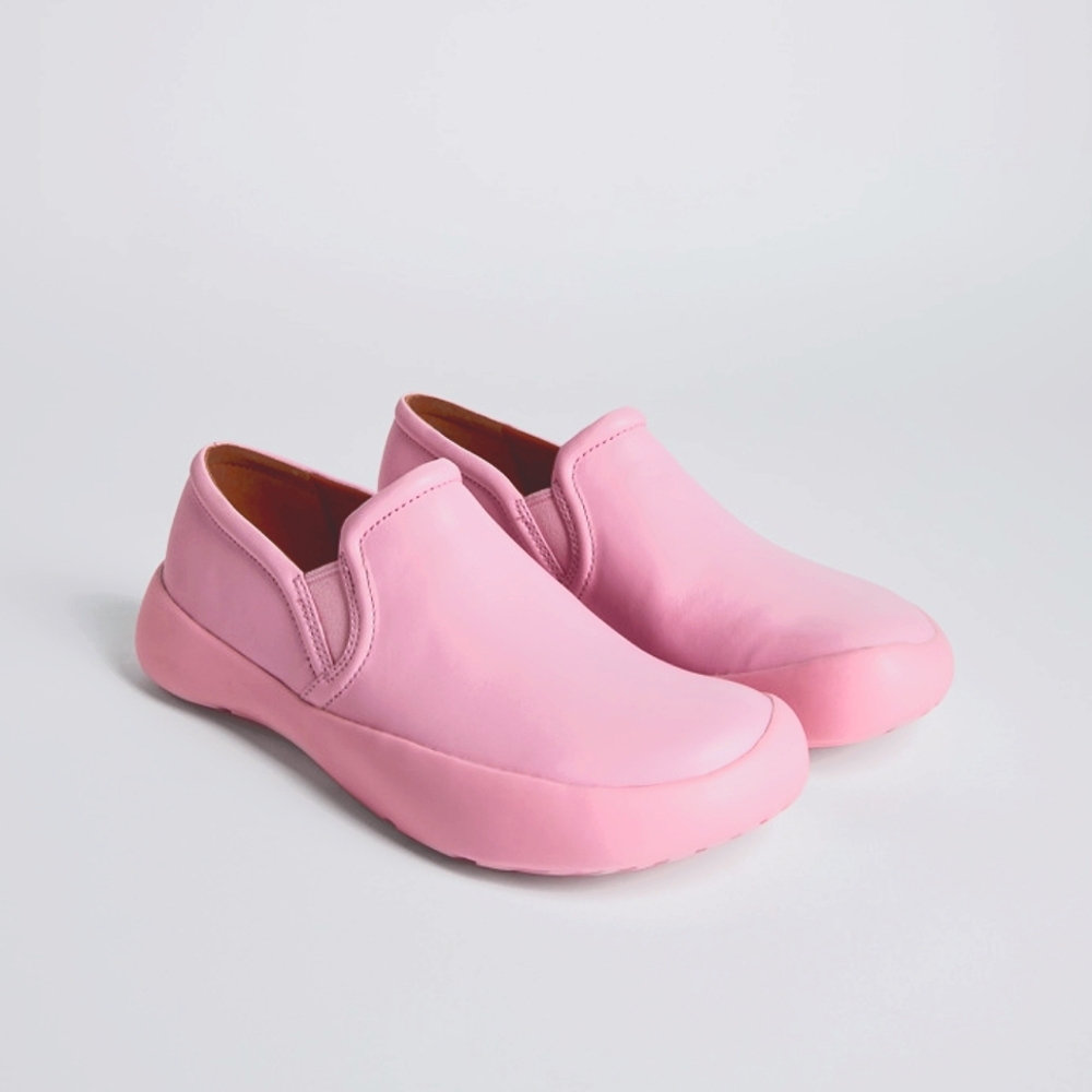 Camper Monochrome Pink Leather Slip On